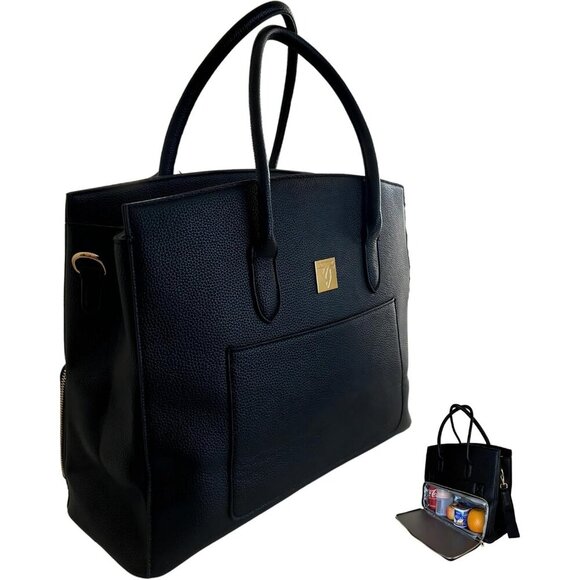 Tala Team Tote Bag Black Womens Insulated Lunch Compartment Handbag - Picture 1 of 7